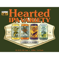 Bell's Hearted IPA Beer Variety 12 Pack, 12 fl oz Cans, ABV Varies