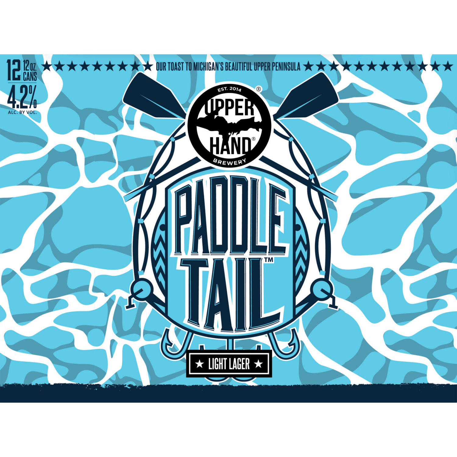 slide 1 of 1, Upper Hand Deer Camp Amber Lager Beer, 12 Pack, 12 fl oz Cans, 12 ct; 12 oz