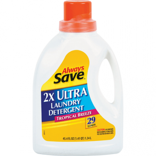 slide 1 of 1, Always Save 2X Ultra Laundry Detergent Tropical Breeze Scent, 45.4 fl oz