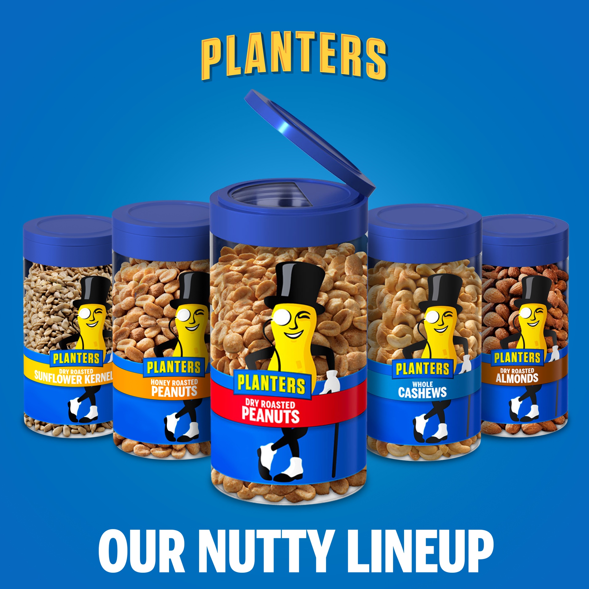 slide 5 of 14, Planters Pop & Pour Dry Roasted Peanuts, 7 oz Jar, 7 oz