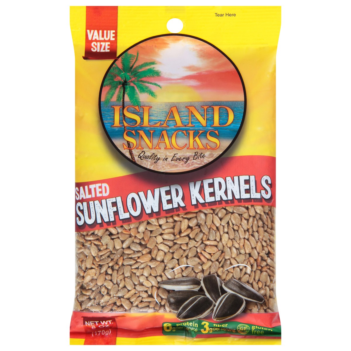 slide 5 of 14, Island Snacks Salted Sunflower Kernels Value Size 8 oz, 8 oz