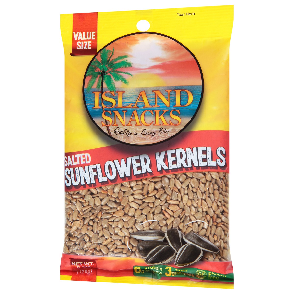 slide 6 of 14, Island Snacks Salted Sunflower Kernels Value Size 8 oz, 8 oz