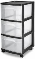 slide 1 of 5, Sterilite Medium Black 3 Drawer Cart 1 ea, 1 ct