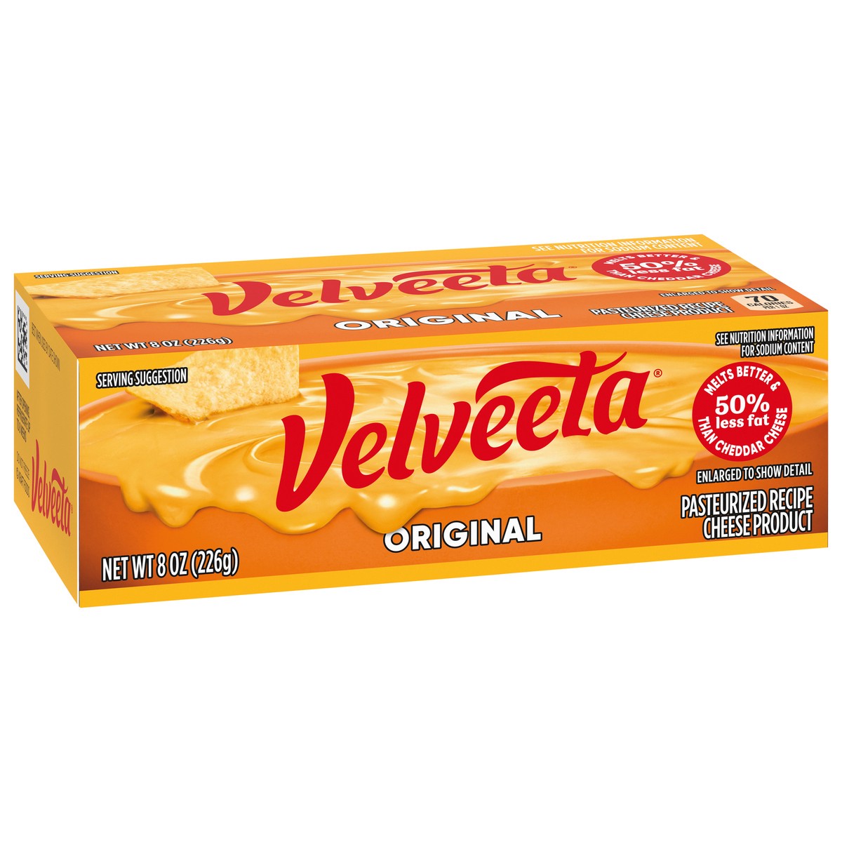 slide 5 of 9, Velveeta Original Pasteurized Recipe Cheese Product, 8 oz Block, 8 oz
