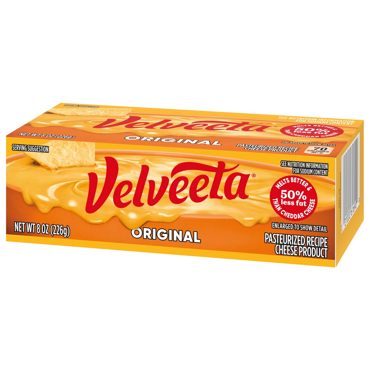 slide 8 of 9, Velveeta Original Pasteurized Recipe Cheese Product, 8 oz Block, 8 oz