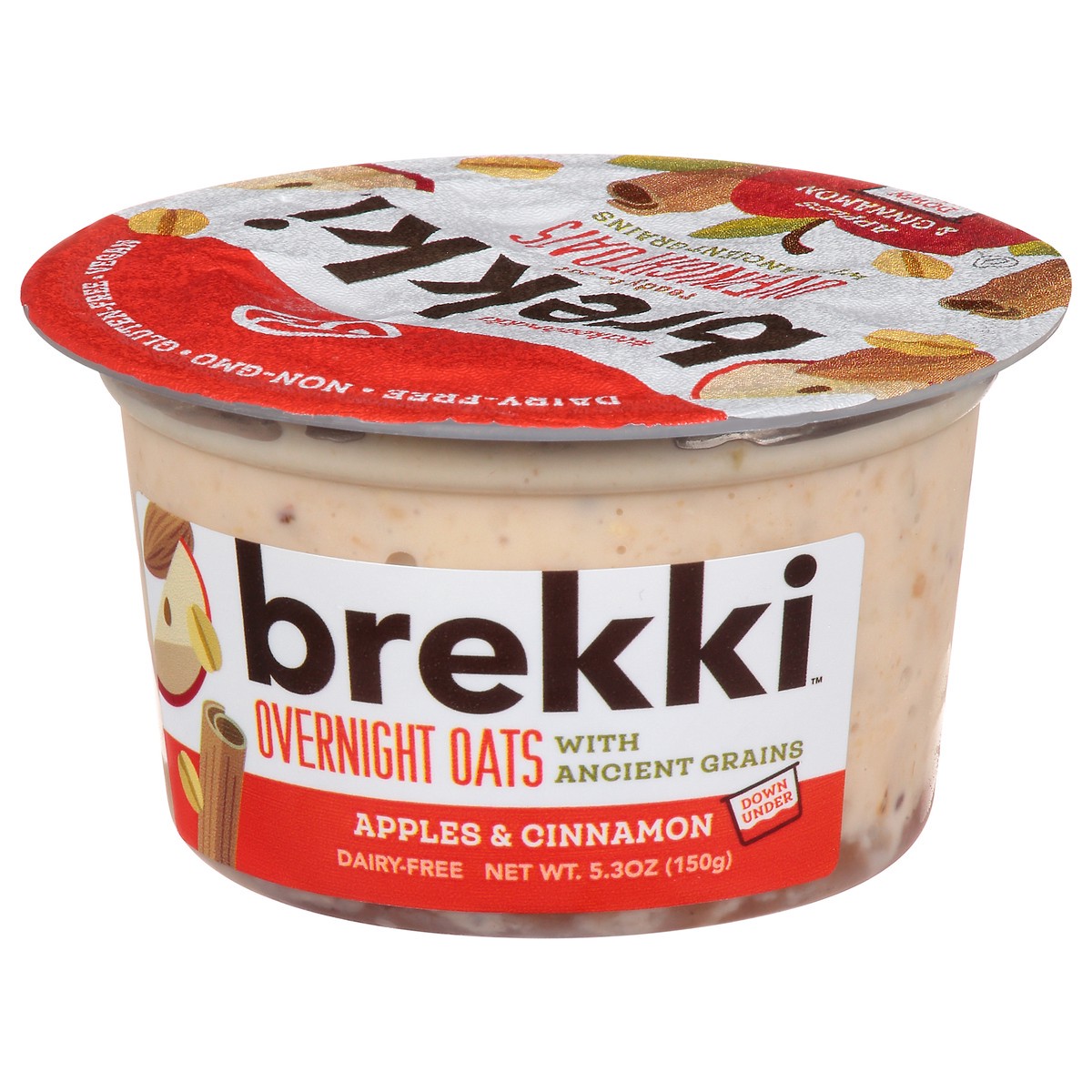 slide 7 of 9, brekki Apples & Cinnamon Ready-to-eat Oats, 1 ct