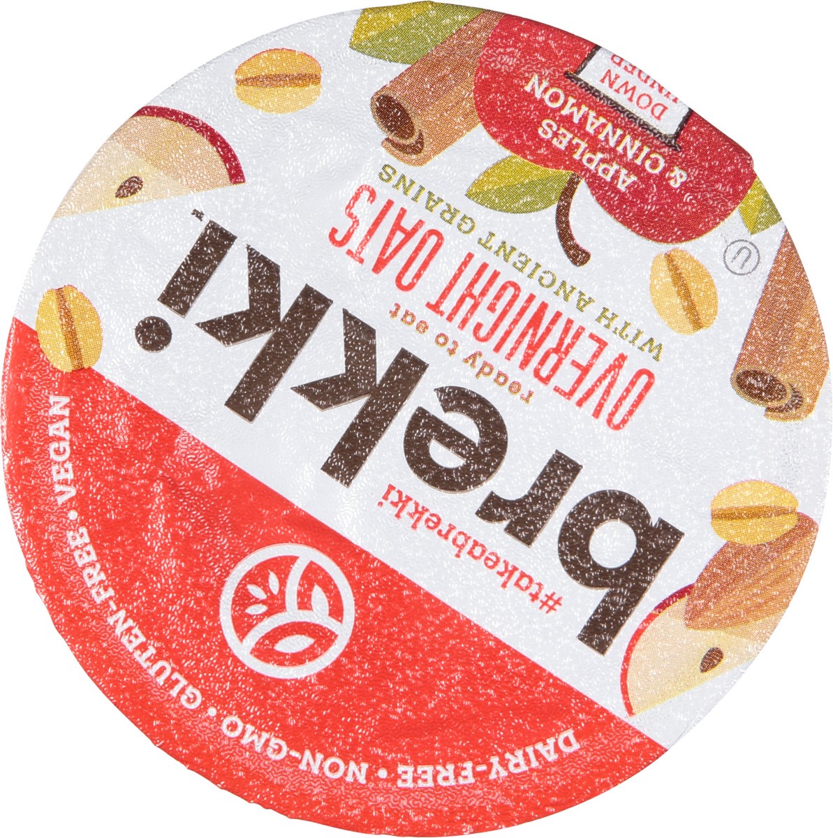 slide 6 of 9, brekki Apples & Cinnamon Ready-to-eat Oats, 1 ct