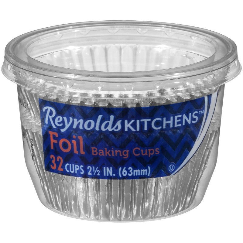 slide 1 of 1, Reynolds Kitchens Foil Baking Cups Large 32 ea, 32 ct