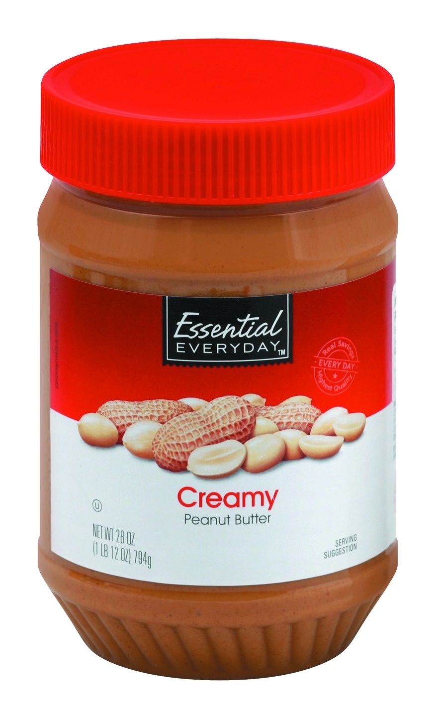 slide 1 of 1, Essential Everyday Creamy Peanut Butter, 28 oz