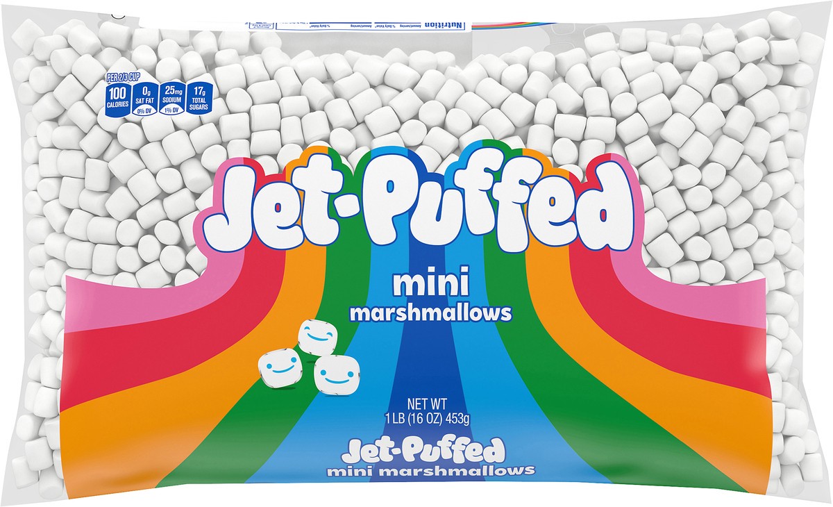 slide 1 of 9, Jet-Puffed Mini Marshmallows, 1 lb Bag, 16 oz