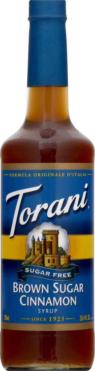 slide 8 of 9, Torani Sugar Free Brown Sugar Cinnamon Syrup 25.4 fl oz, 750 ml