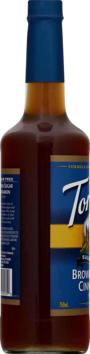 slide 3 of 9, Torani Sugar Free Brown Sugar Cinnamon Syrup 25.4 fl oz, 750 ml