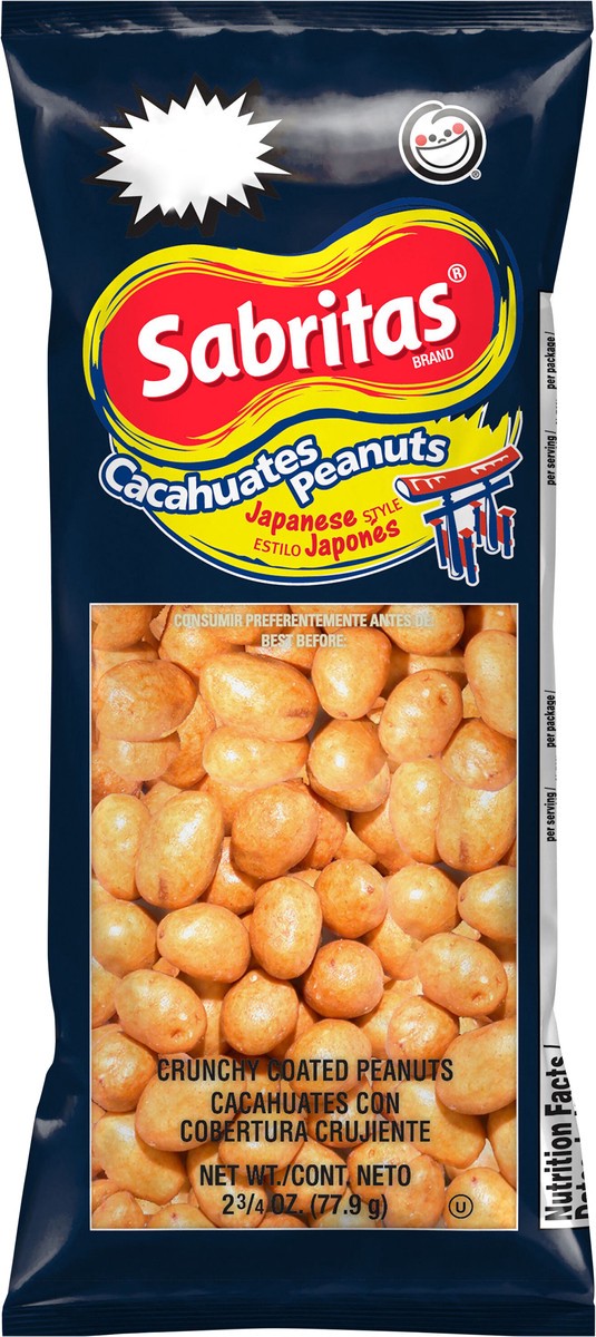 slide 3 of 3, Sabritas Crunchy Coated Peanuts Japanese Style 2 3/4 Oz, 2.75 oz
