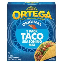 Ortega Original Taco Seasoning Mix 3 - 1 oz Packets