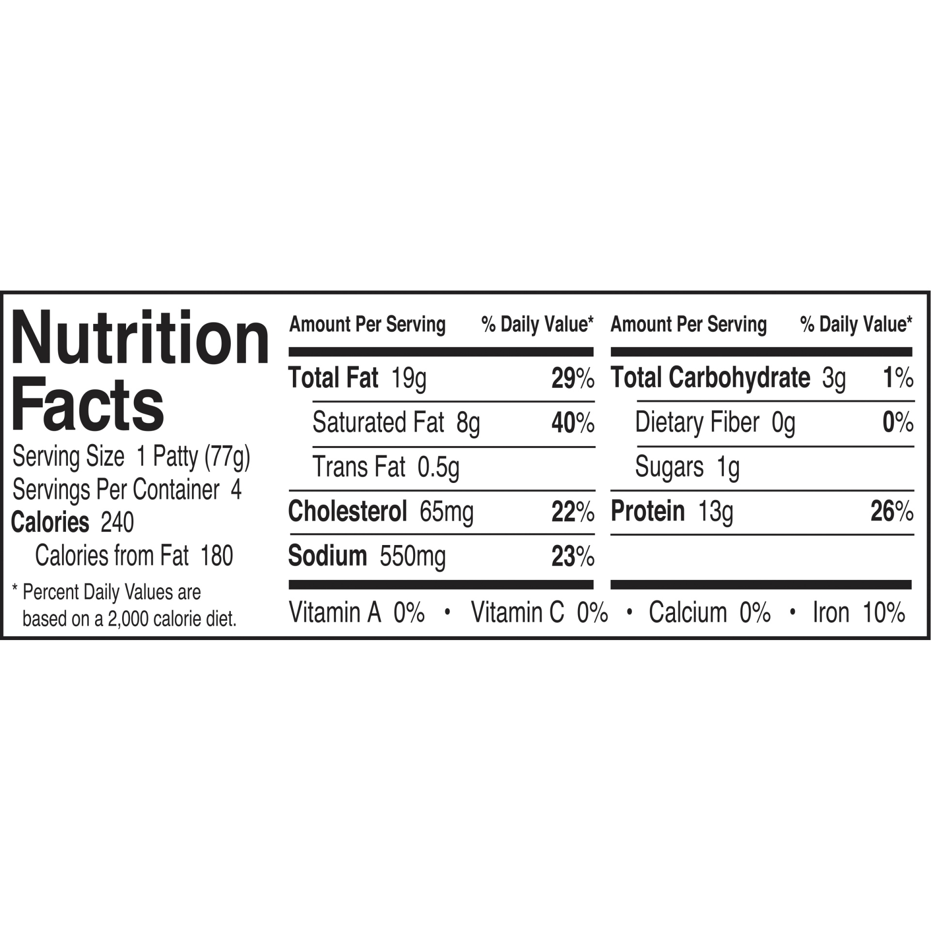 slide 4 of 5, Ball Park Flame Grilled Beef Patties, 4 ct; 10.8 oz