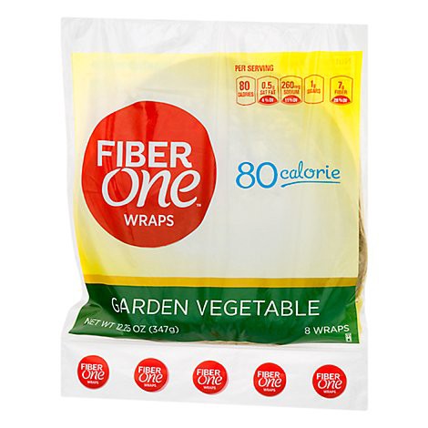 slide 1 of 1, Fiber One Garden Vegetable Wrap - 12.5 OZ, 12.5 oz