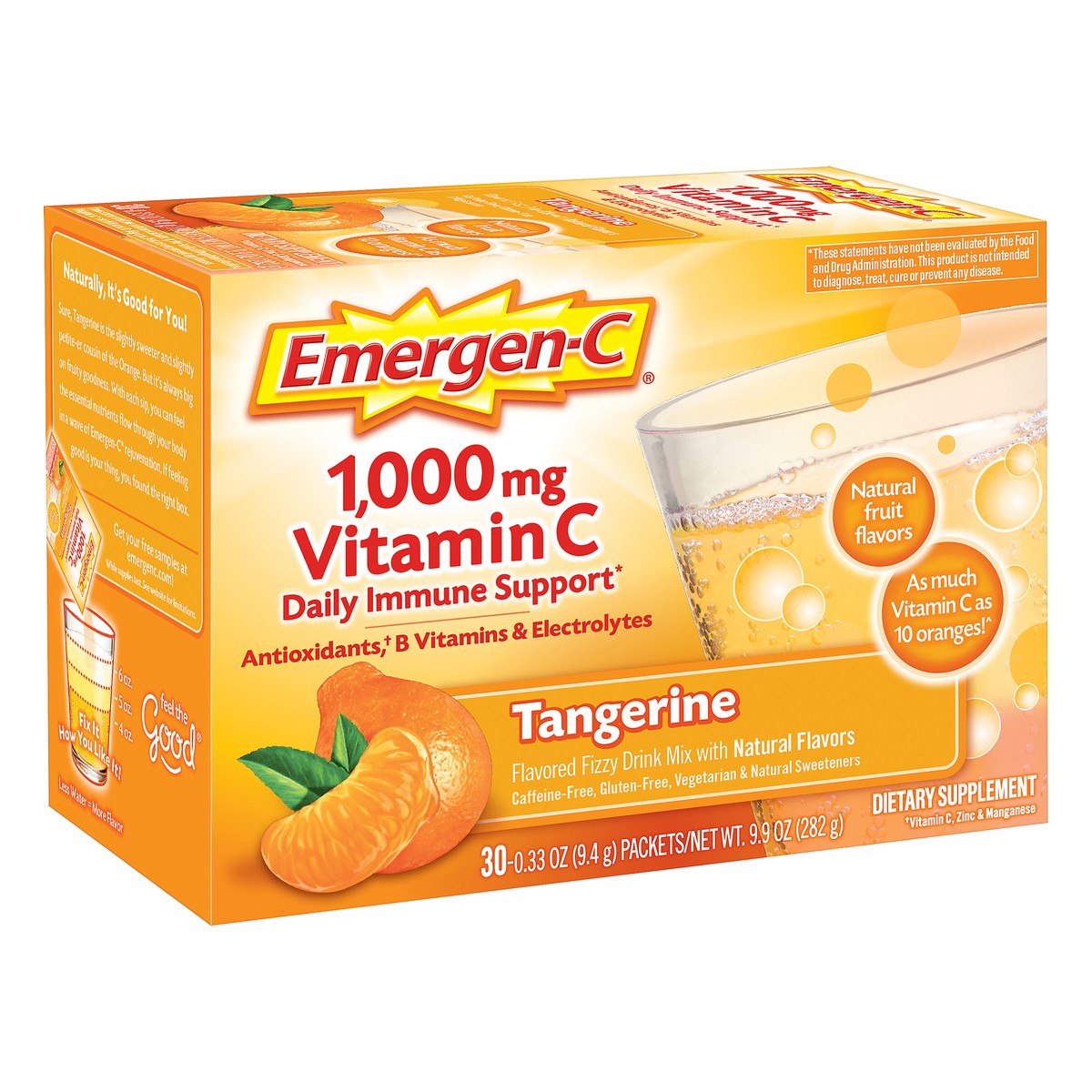 slide 2 of 8, Emergen-C Vitamin C Dietary Supplement Drink Mix - Tangerine - 30ct, 30 ct