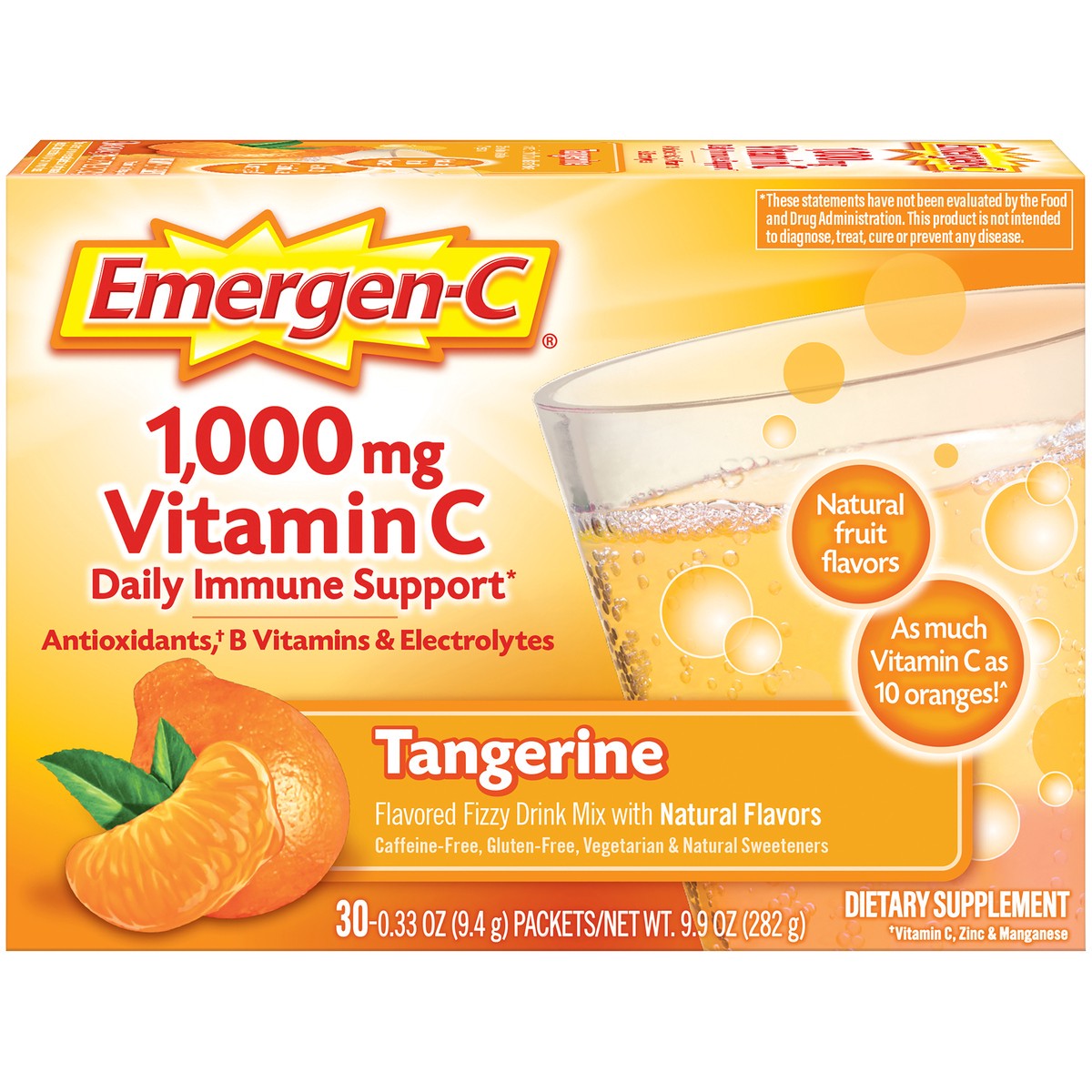 slide 1 of 8, Emergen-C Vitamin C Dietary Supplement Drink Mix - Tangerine - 30ct, 30 ct