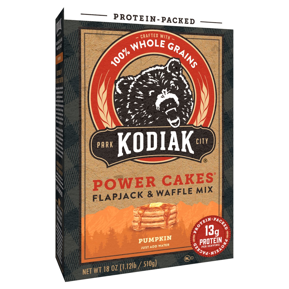 slide 4 of 8, Kodiak Cakes Flapjack & Waffle Mix, Pumpkin, 18 oz, 18 oz