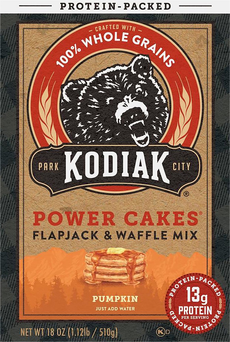 slide 3 of 8, Kodiak Cakes Flapjack & Waffle Mix, Pumpkin, 18 oz, 18 oz