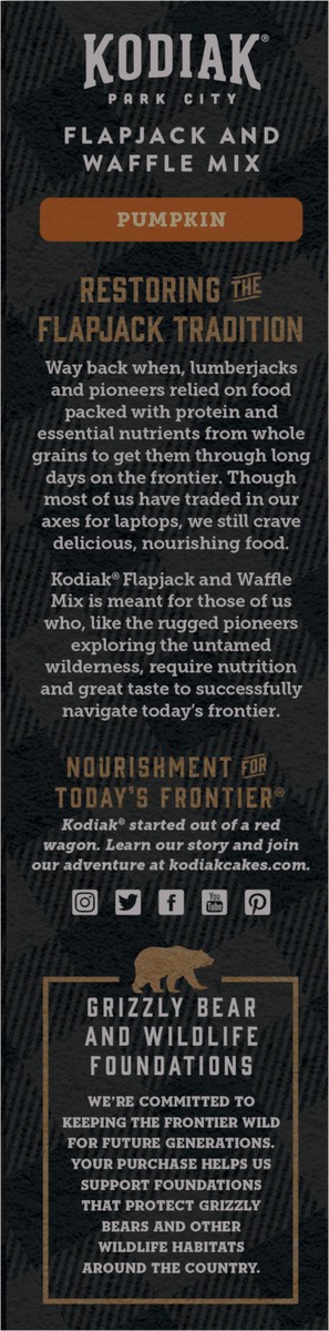 slide 7 of 8, Kodiak Cakes Flapjack & Waffle Mix, Pumpkin, 18 oz, 18 oz