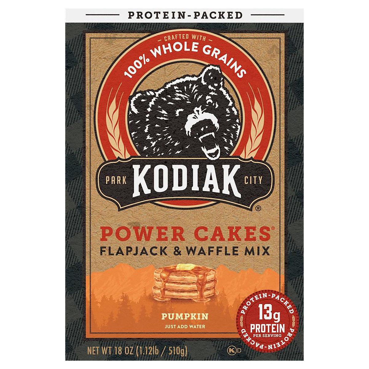 slide 1 of 8, Kodiak Cakes Flapjack & Waffle Mix, Pumpkin, 18 oz, 18 oz