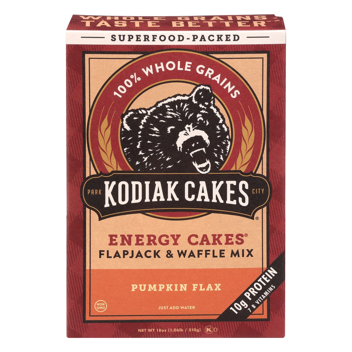 slide 1 of 1, Kodiak Cakes Energy Cakes Flapjack And Waffle Mix Pumpkin Flax, 18 oz