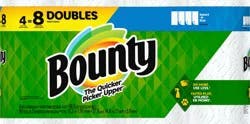 Bounty Select-A-Size Paper Towels, White, 4 Double Rolls = 8 Regular Rolls, 4 Count