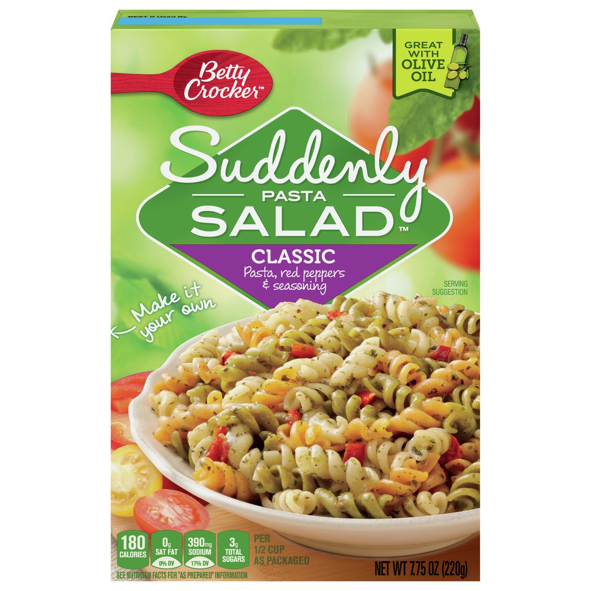 slide 1 of 3, Suddenly Salad Betty Crocker Suddenly Pasta Salad, Classic, 7.75 oz., 7.75 oz