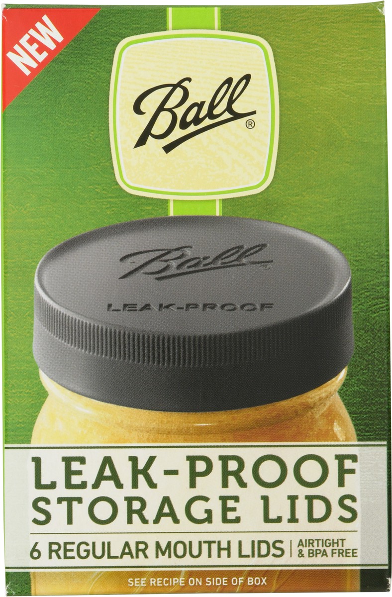 slide 6 of 9, Ball Leaf-Proof Storage Regular Mouth Lids 6 Each, 6 ct