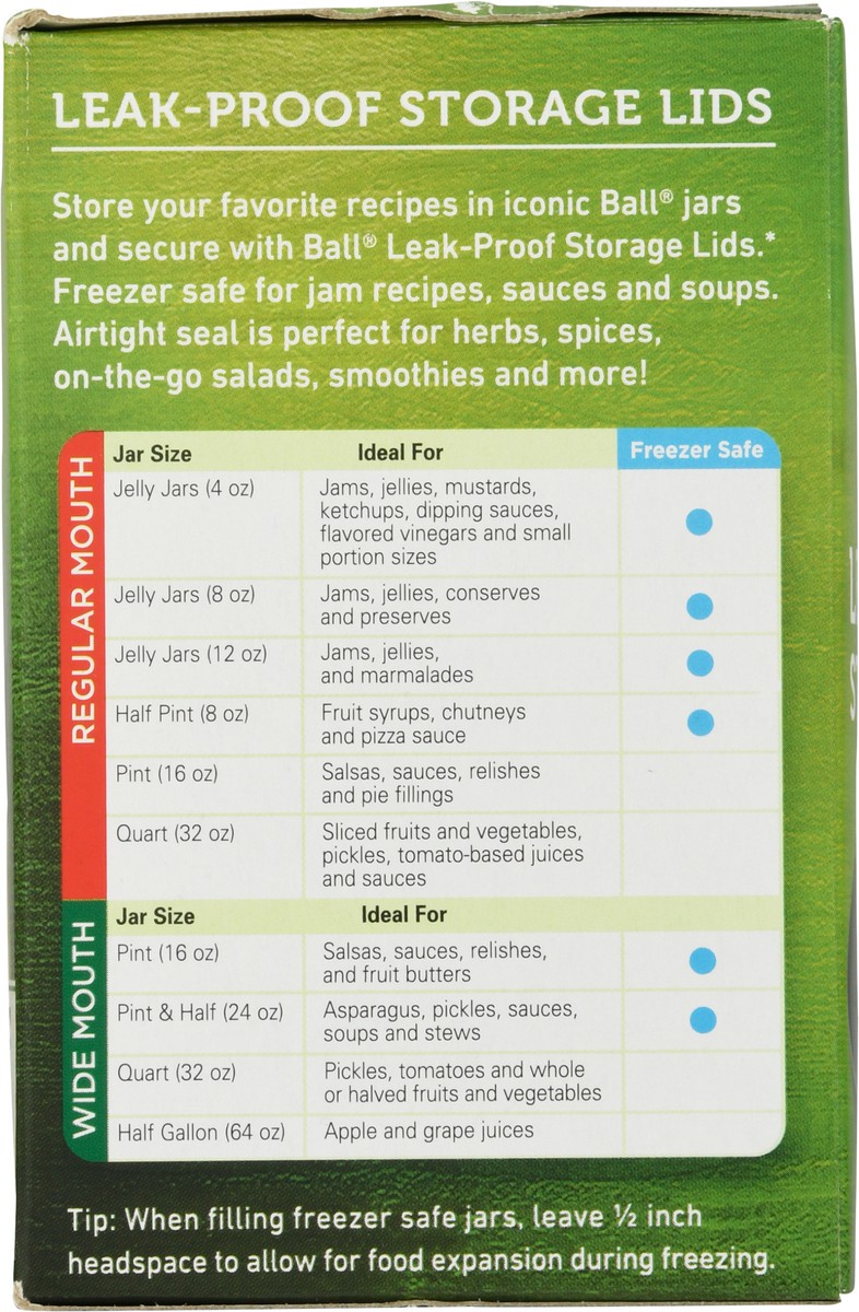 slide 4 of 9, Ball Leaf-Proof Storage Regular Mouth Lids 6 Each, 6 ct