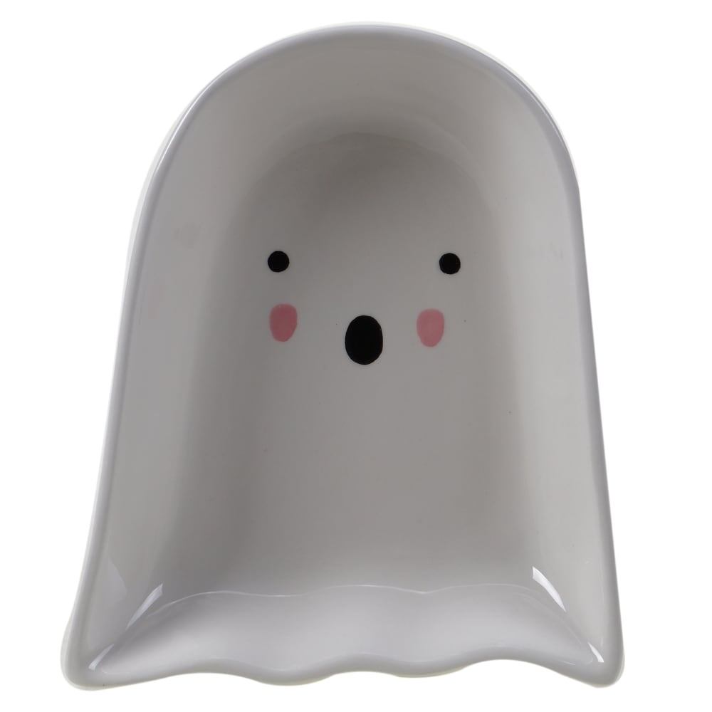 slide 1 of 1, Holiday Home Ghost Tidbit Plate - White, 1 ct