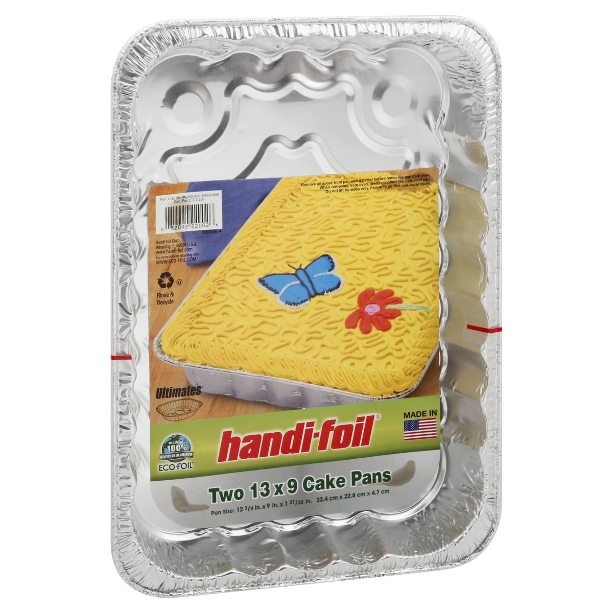 slide 8 of 9, Handi-foil Eco-Foil Cake Pans 13x9, 2 ct