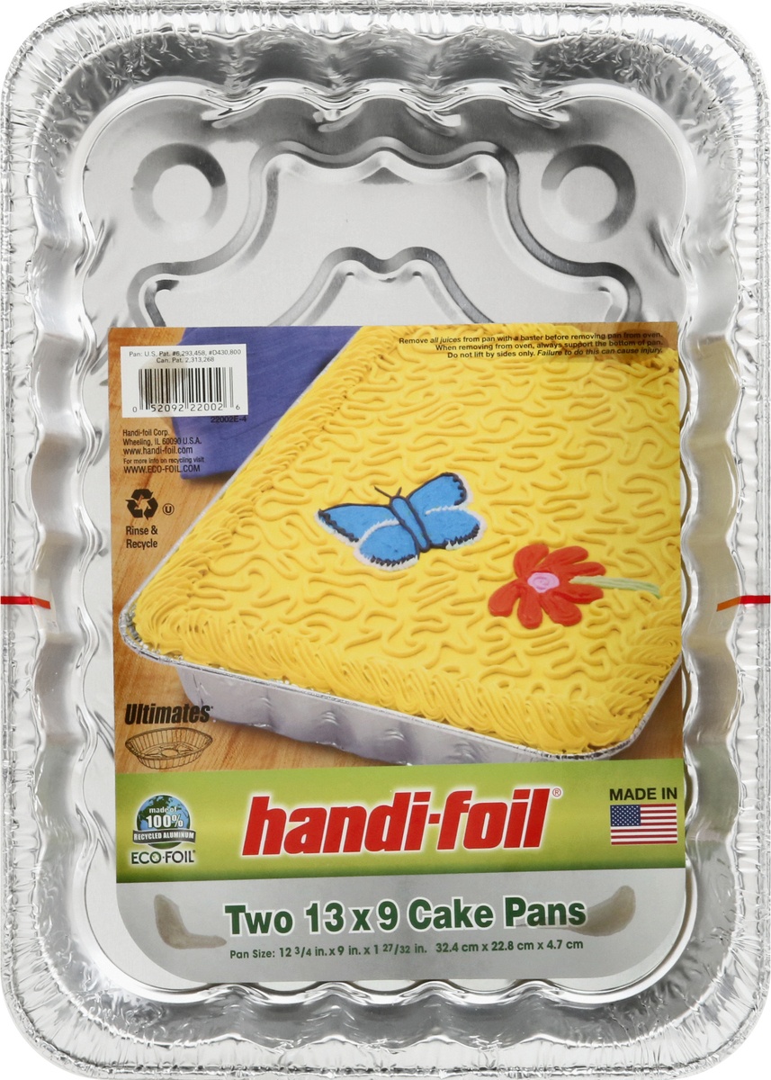 slide 4 of 9, Handi-foil Eco-Foil Cake Pans 13x9, 2 ct