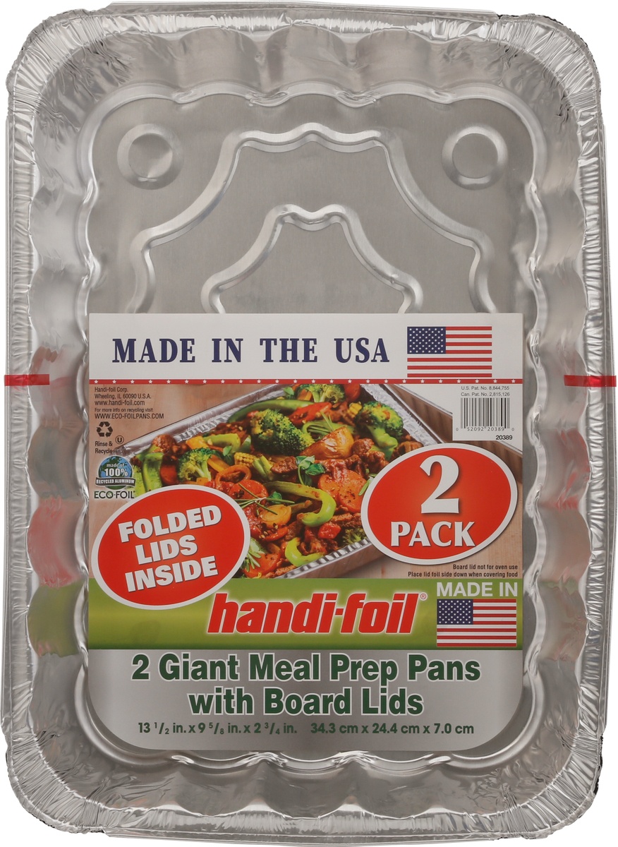 slide 6 of 9, Handi-Foil Giant Meal Prep Pans With Board Lids, 2 ct