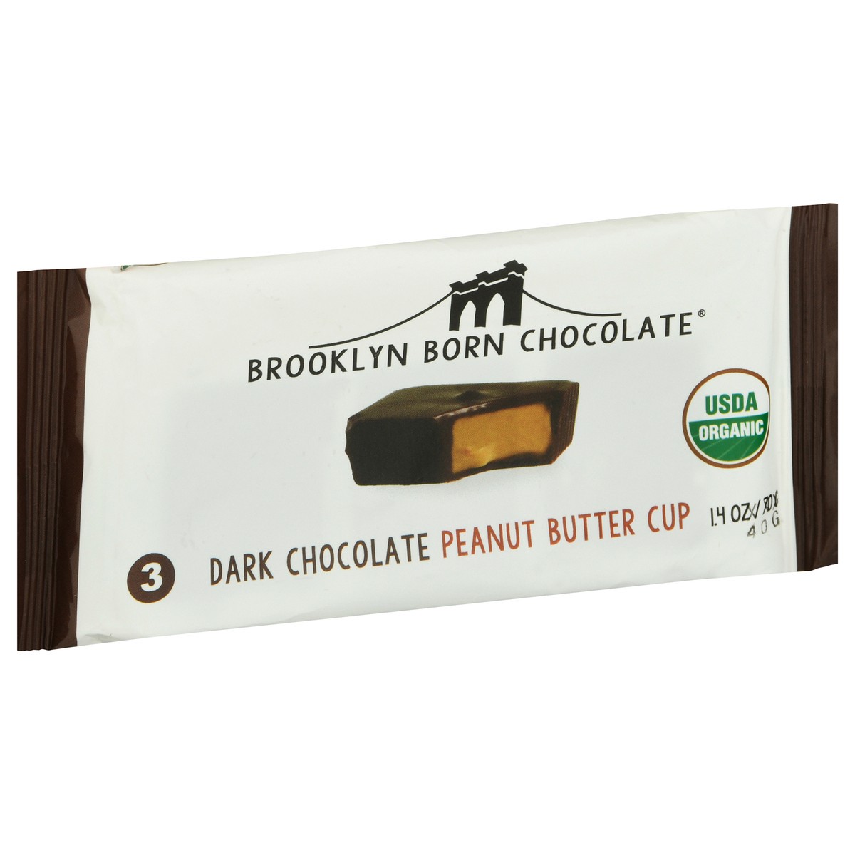 slide 8 of 11, Brooklyn Born Chocolate Dark Chocolate Peanut Butter Cup 3 ea, 3 ct