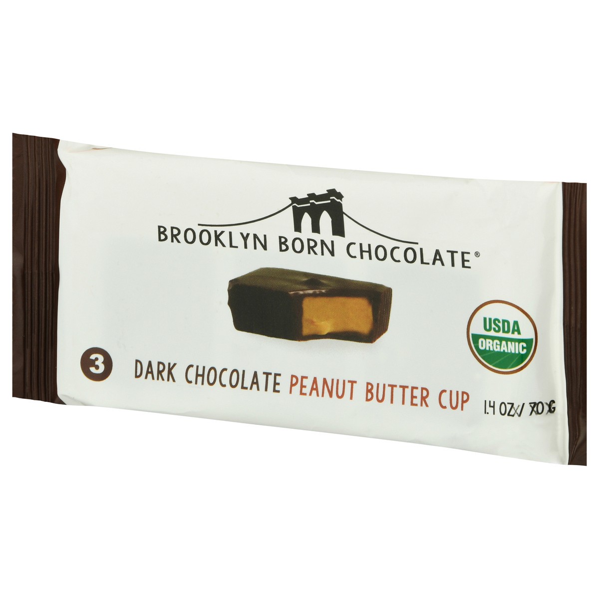 slide 9 of 11, Brooklyn Born Chocolate Dark Chocolate Peanut Butter Cup 3 ea, 3 ct