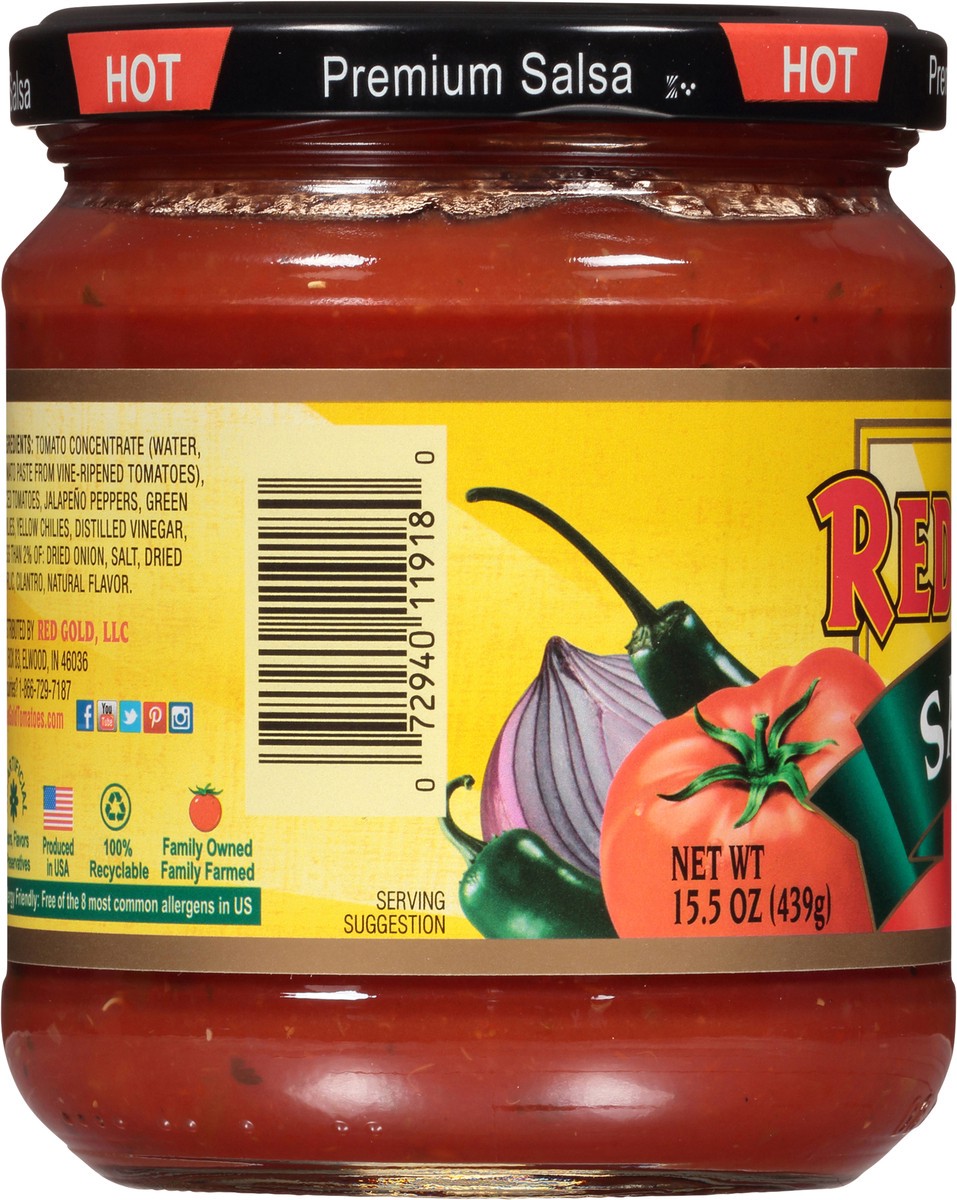 slide 7 of 11, Red Gold Hot Salsa 15.5 oz. Jar, 15.5 oz
