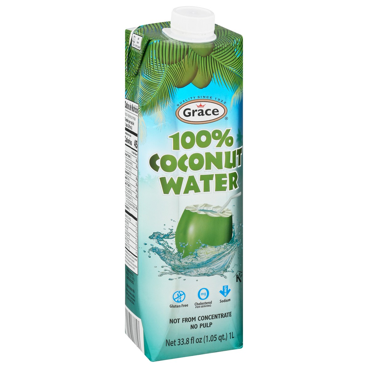 slide 2 of 9, Grace Coconut Water No Pulp Carton- 33.8 fl oz, 33.8 fl oz