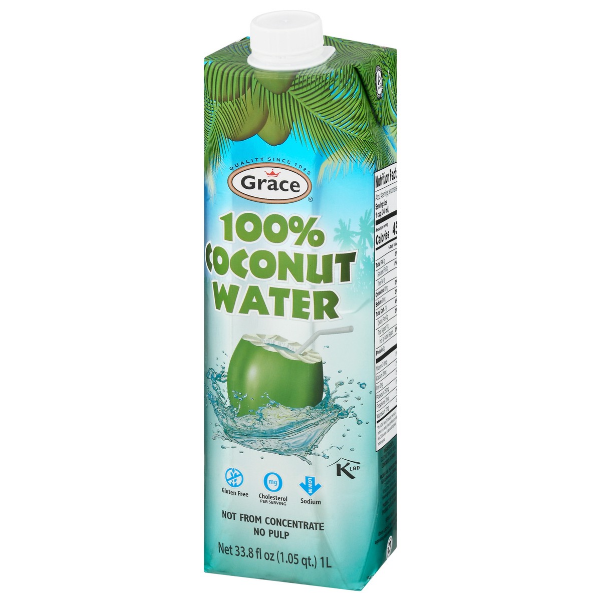 slide 3 of 9, Grace Coconut Water No Pulp Carton- 33.8 fl oz, 33.8 fl oz