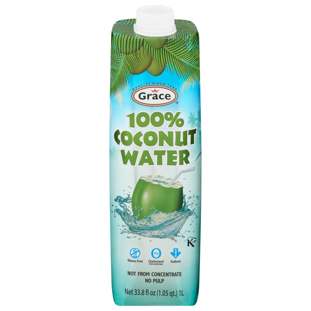 slide 1 of 9, Grace Coconut Water No Pulp Carton- 33.8 fl oz, 33.8 fl oz