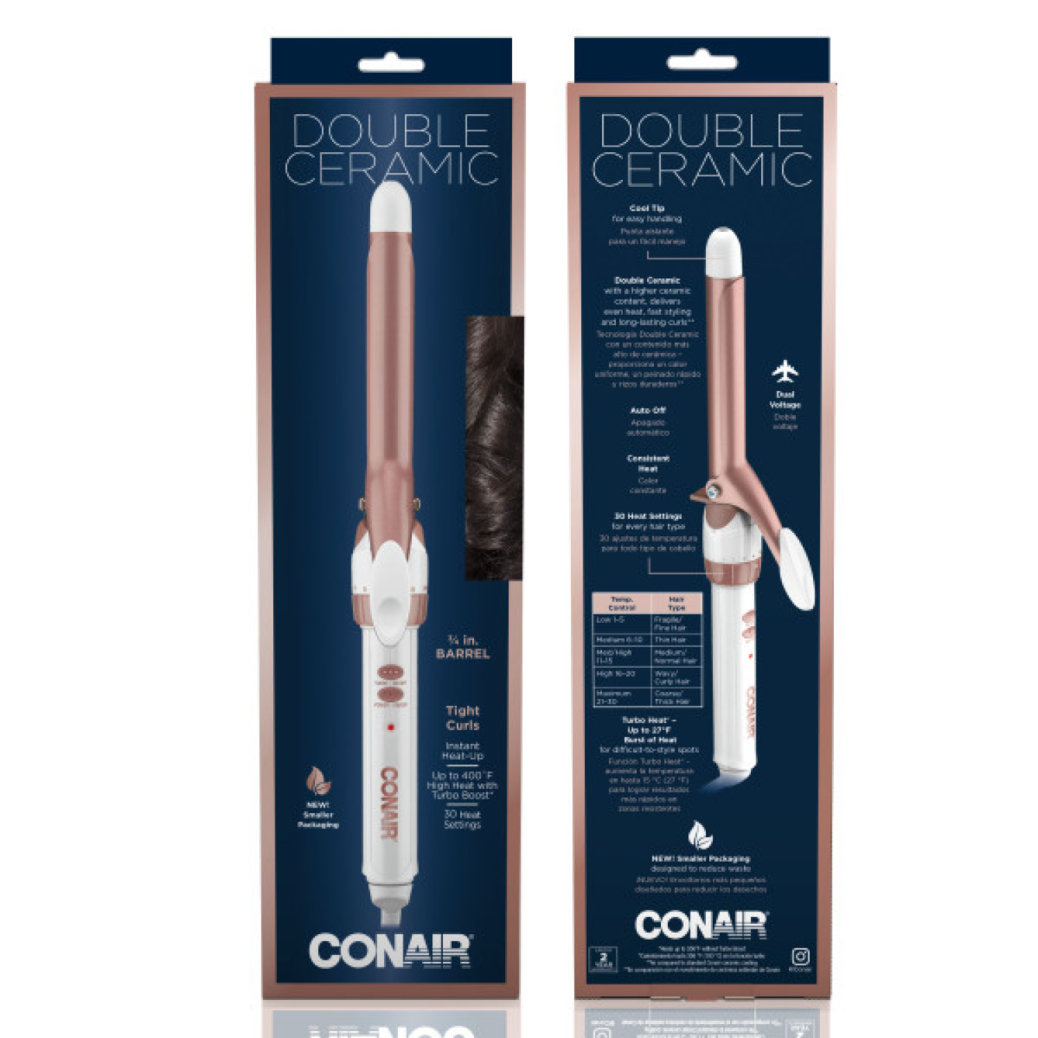 slide 1 of 3, Conair 3/4 Inch Barrel Double Ceramic Curling Iron 1 ea, 1 ct