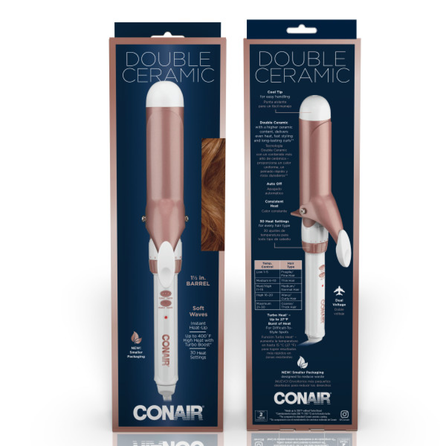 slide 1 of 4, Conair Double Ceramic Soft Waves Curling Iron 1 ea, 1/2 in