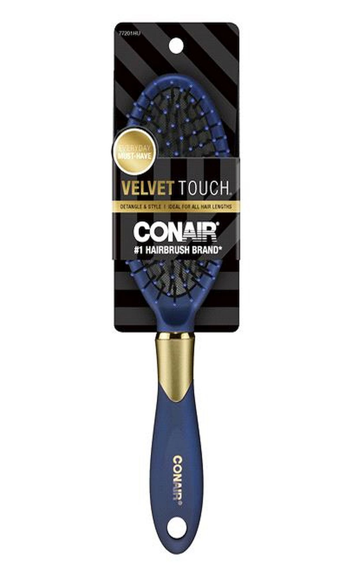slide 1 of 2, Conair Velvet Touch Travel Detangle & Style Hairbrush Savvy Value 1 Each, 1 ct