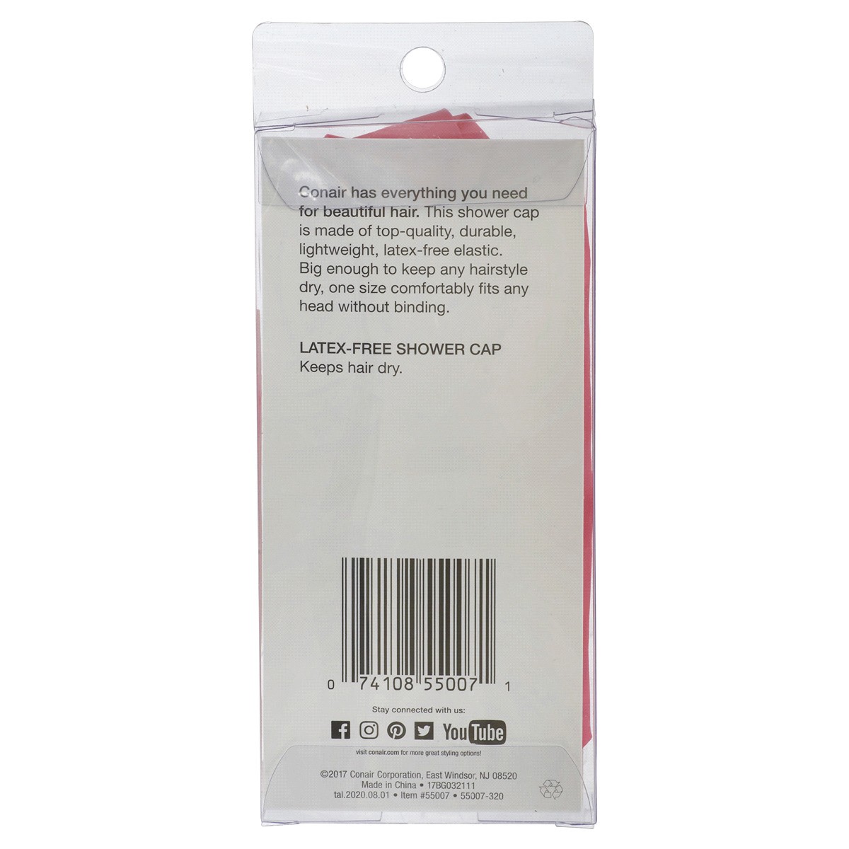 slide 2 of 2, Conair Latex Free Shower Cap, 1 ct