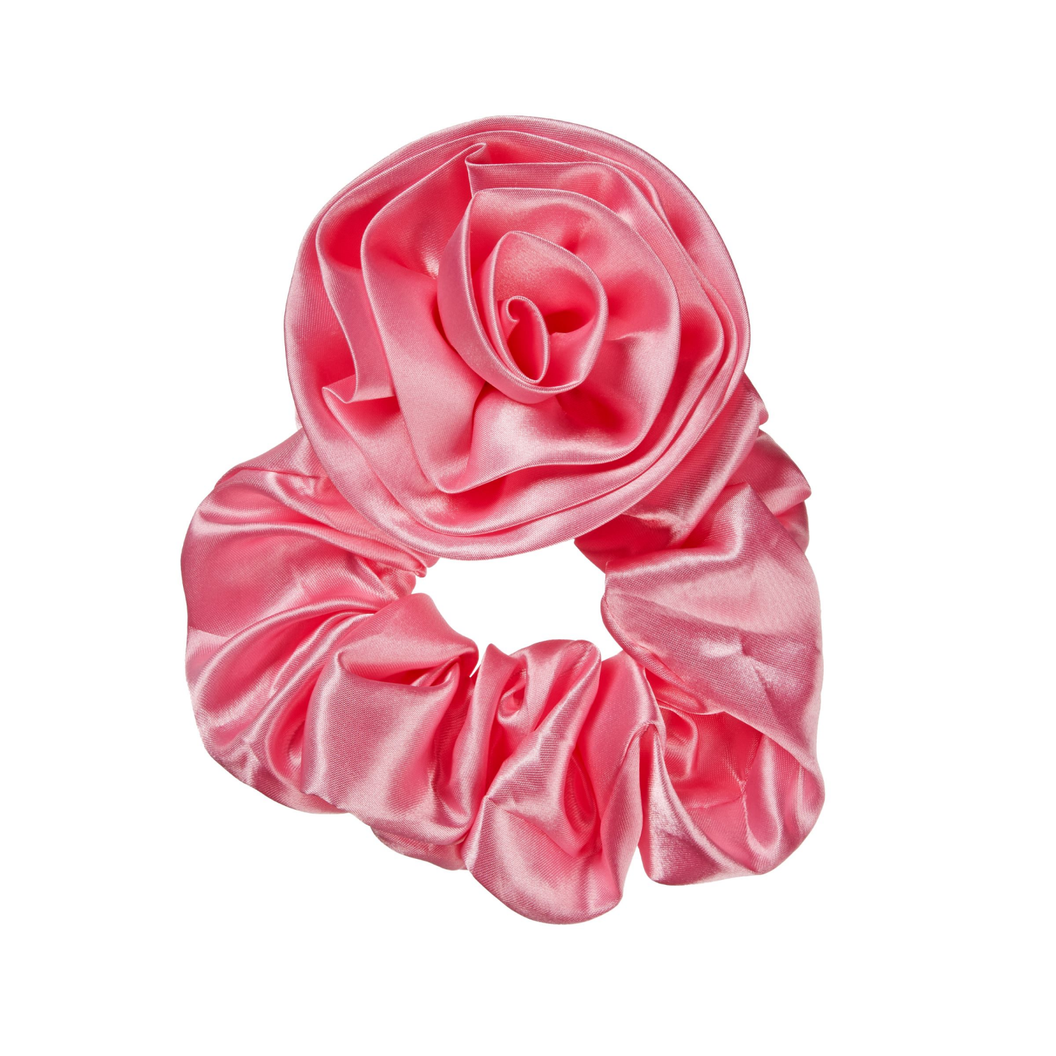 slide 2 of 2, scünci Scunci Satin Scrunchie Pink 1 pk, 1 ct