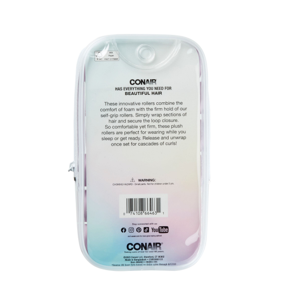 slide 2 of 9, Conair Velcro Roller with Elastic in PVC Pouch, 6 ct