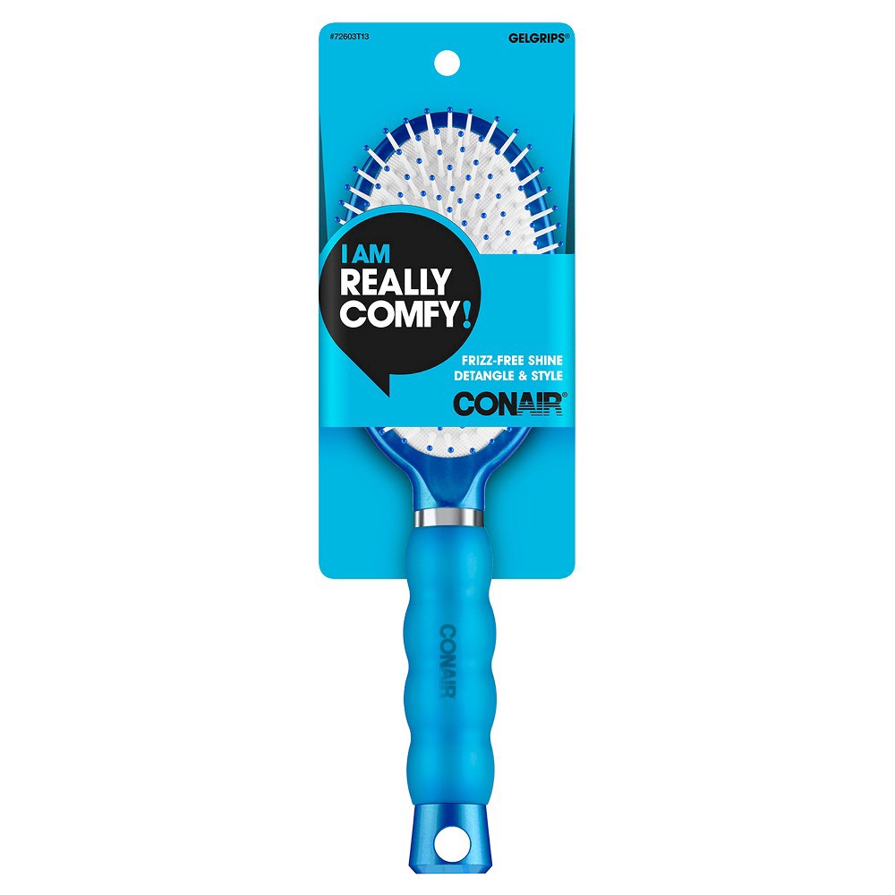 slide 2 of 5, Conair Gel Grip Cushion Brush, 1 ct