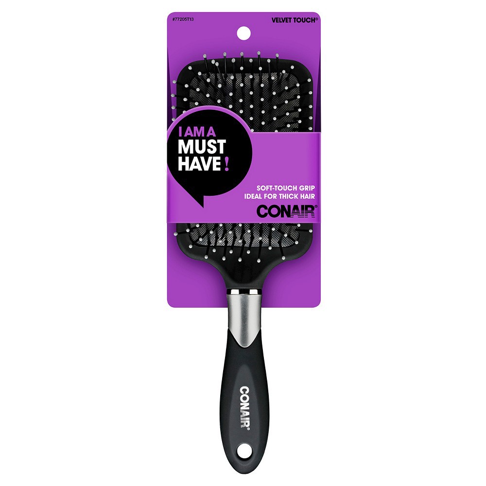 slide 2 of 2, Conair Velvet Touch Detangle & Style Hairbrush Savvy Value 1 Each, 1 ct