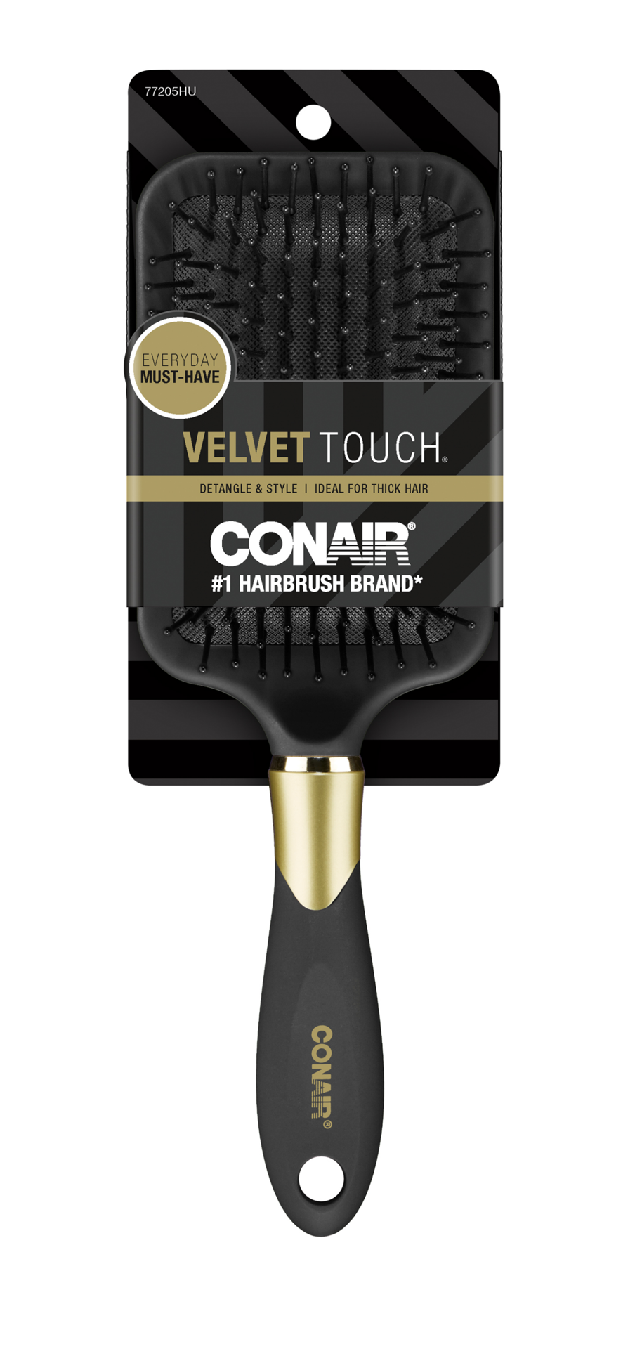 slide 1 of 2, Conair Velvet Touch Detangle & Style Hairbrush Savvy Value 1 Each, 1 ct
